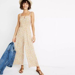 MADEWELL Pintuck Cami Jumpsuit Blossoming Vines Size 4